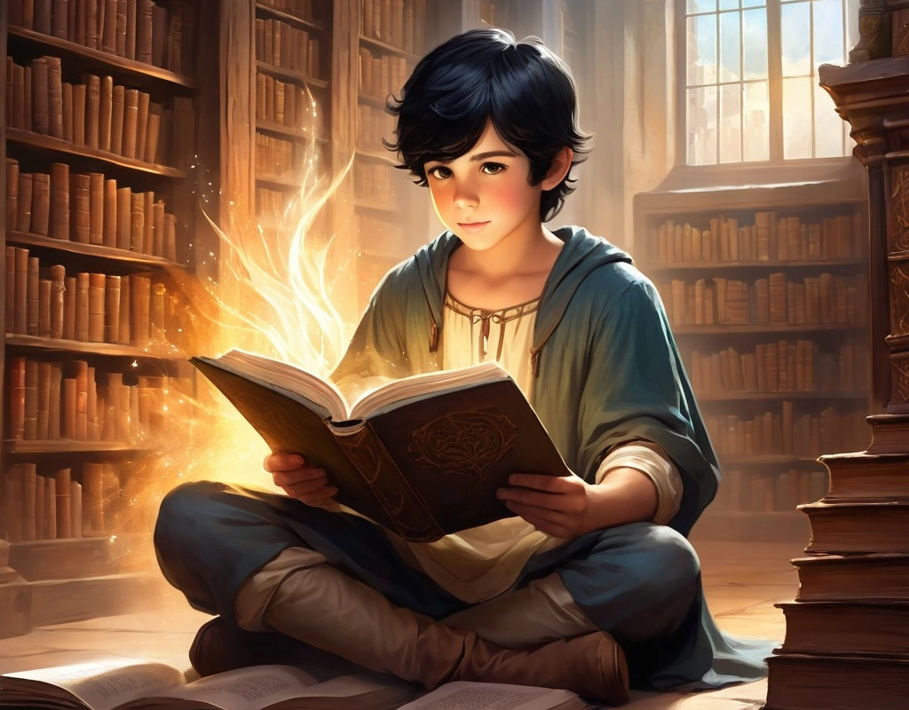 Лионель читает книгу